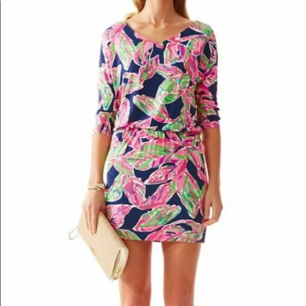 Lilly Pulitzer S small dolman dress elastic waist